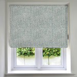 Load image into Gallery viewer, McAlister Textiles Skye Teal Tweed Roman Blinds Roman Blinds Standard Lining 130cm x 200cm 
