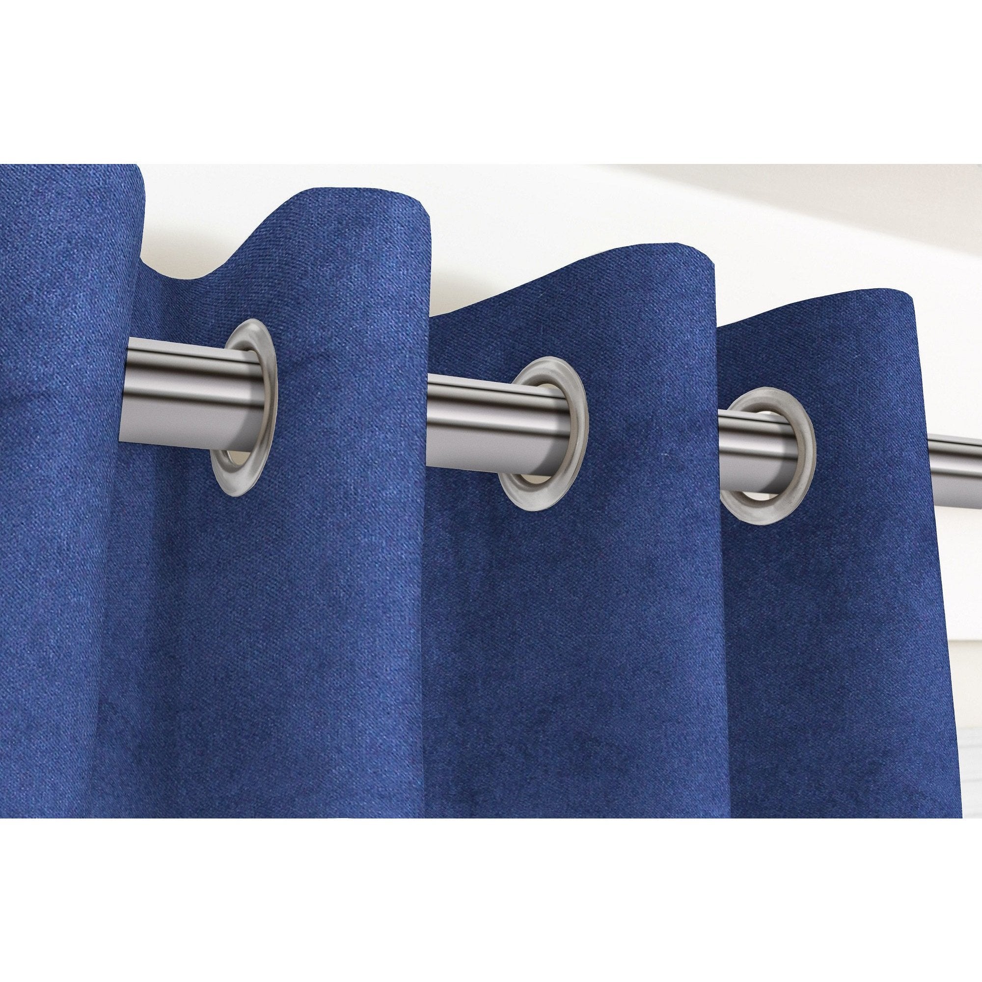 McAlister Textiles Matt Navy Blue Velvet Curtains Tailored Curtains 116cm(w) x 182cm(d) (46" x 72") 