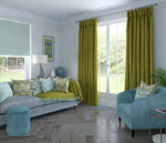 Load image into Gallery viewer, Plain Chenille Lime Green Curtains
