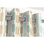 Load image into Gallery viewer, McAlister Textiles Lotta Duck Egg Blue + Beige Curtains Tailored Curtains 
