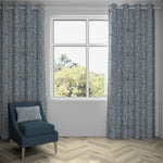 Load image into Gallery viewer, McAlister Textiles Harris Charcoal Grey and Blue Tweed Curtains Tailored Curtains 
