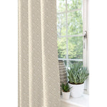 Load image into Gallery viewer, McAlister Textiles Elva Geometric Beige Grey Curtains Tailored Curtains 
