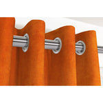 Load image into Gallery viewer, McAlister Textiles Matt Burnt Orange Velvet Curtains Tailored Curtains 116cm(w) x 182cm(d) (46&quot; x 72&quot;) 
