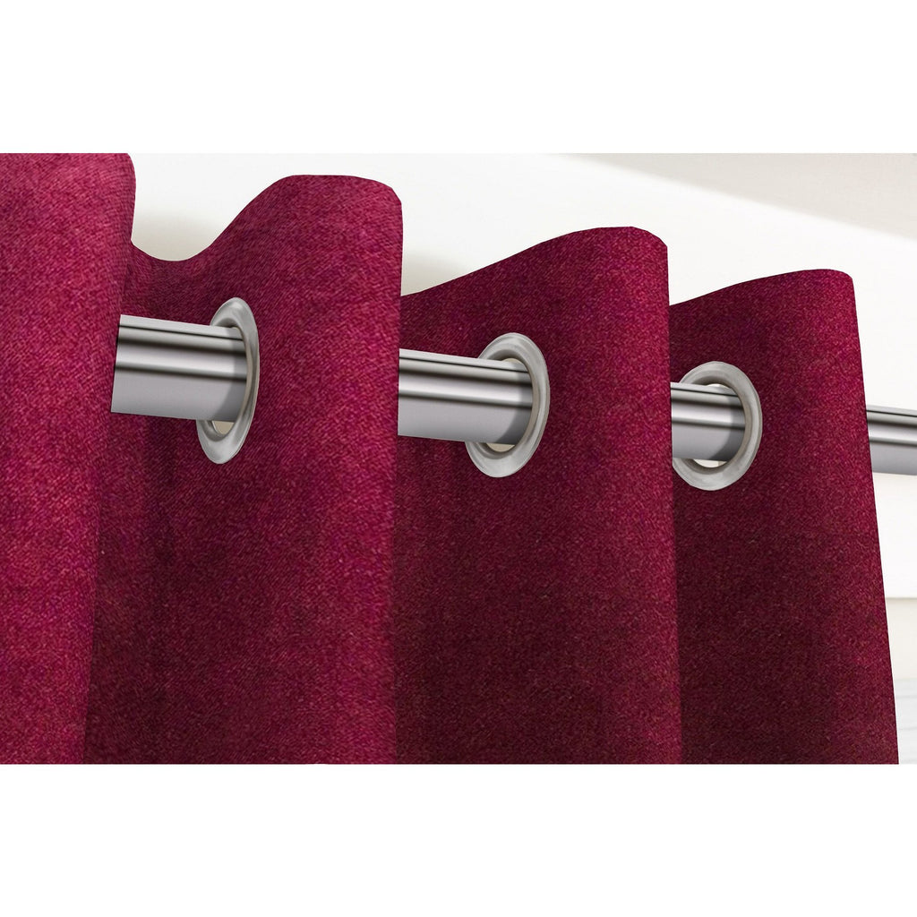 McAlister Textiles Matt Wine Red Velvet Curtains Tailored Curtains 116cm(w) x 182cm(d) (46" x 72") 