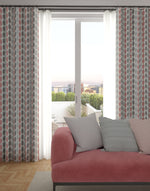 Load image into Gallery viewer, Lotta Blush Pink + Grey Curtains
