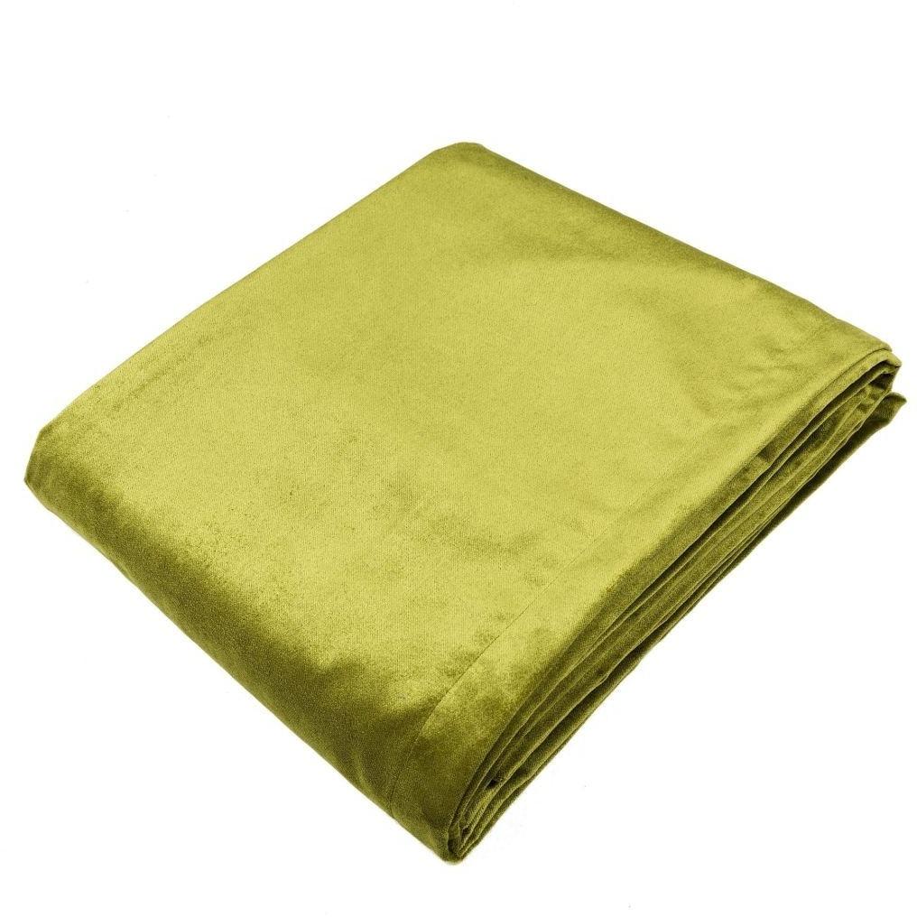 McAlister Textiles Matt Lime Green Velvet Throw Blankets & Runners Throws and Runners Regular (130cm x 200cm) 