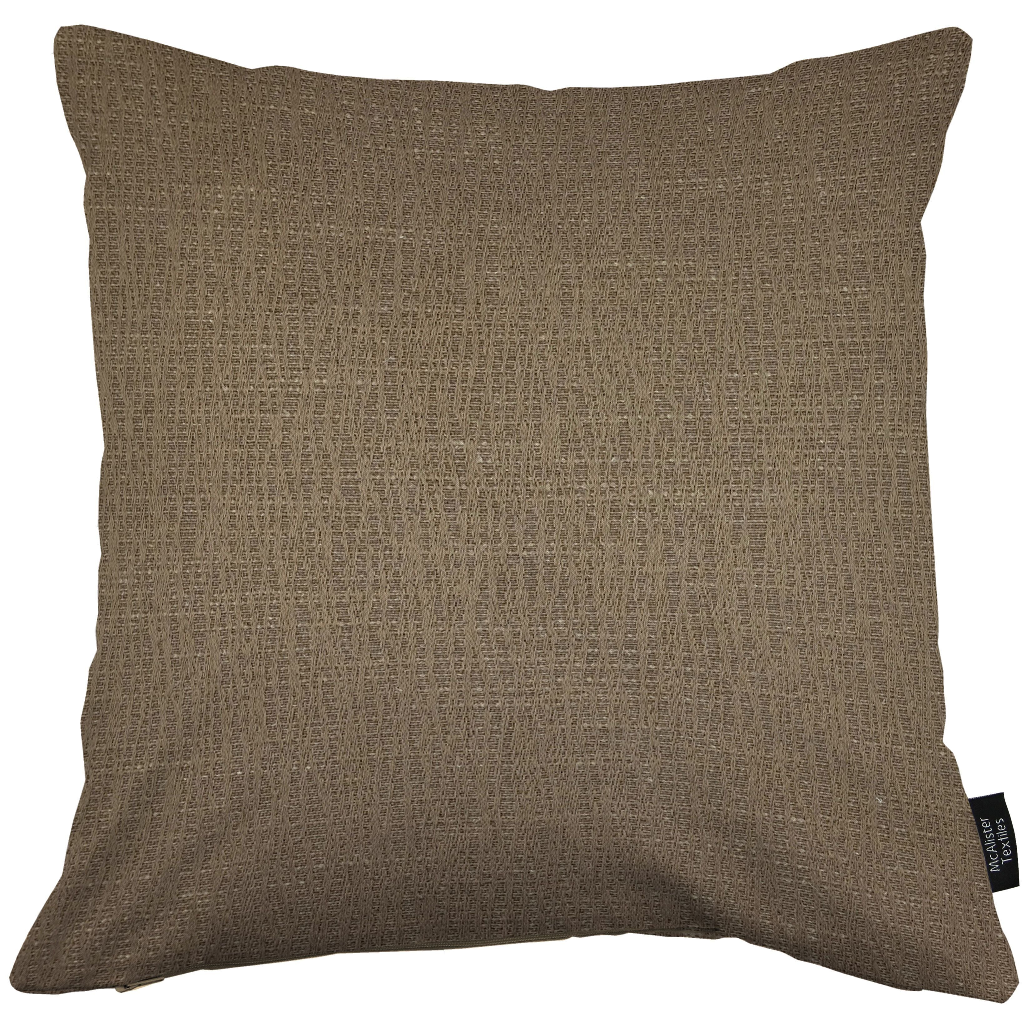 McAlister Textiles Linea Mocha Plain Cushions Cushions and Covers Cover Only 43cm x 43cm