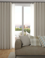 Load image into Gallery viewer, Elva Geometric Beige Grey Curtains
