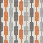Load image into Gallery viewer, McAlister Textiles Lotta Burnt Orange + Grey Curtains Tailored Curtains 
