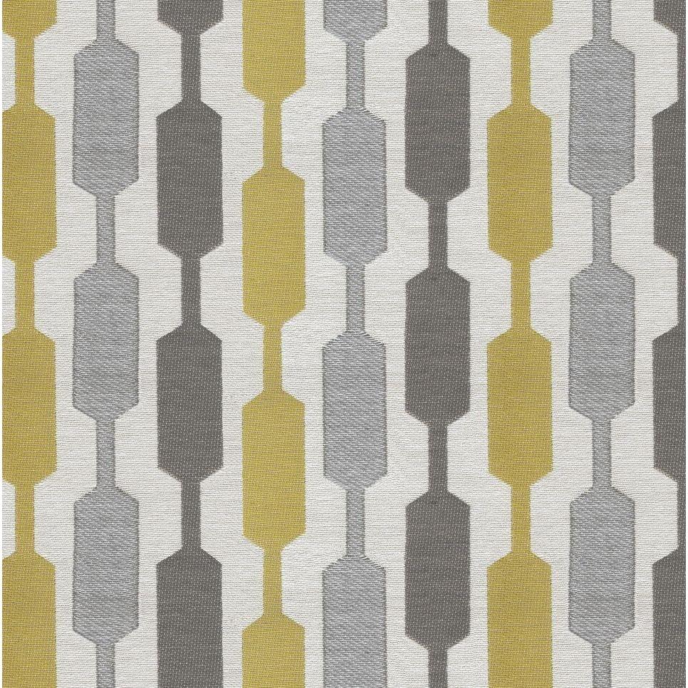 McAlister Textiles Lotta Yellow + Grey Curtains Tailored Curtains 