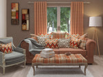 Load image into Gallery viewer, McAlister Textiles Colorado Geometric Burnt Orange Curtains Tailored Curtains
