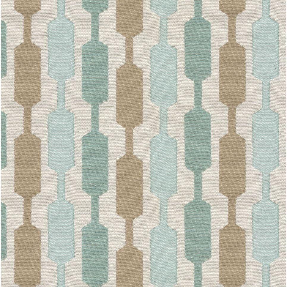 McAlister Textiles Lotta Duck Egg Blue + Beige Curtains Tailored Curtains 
