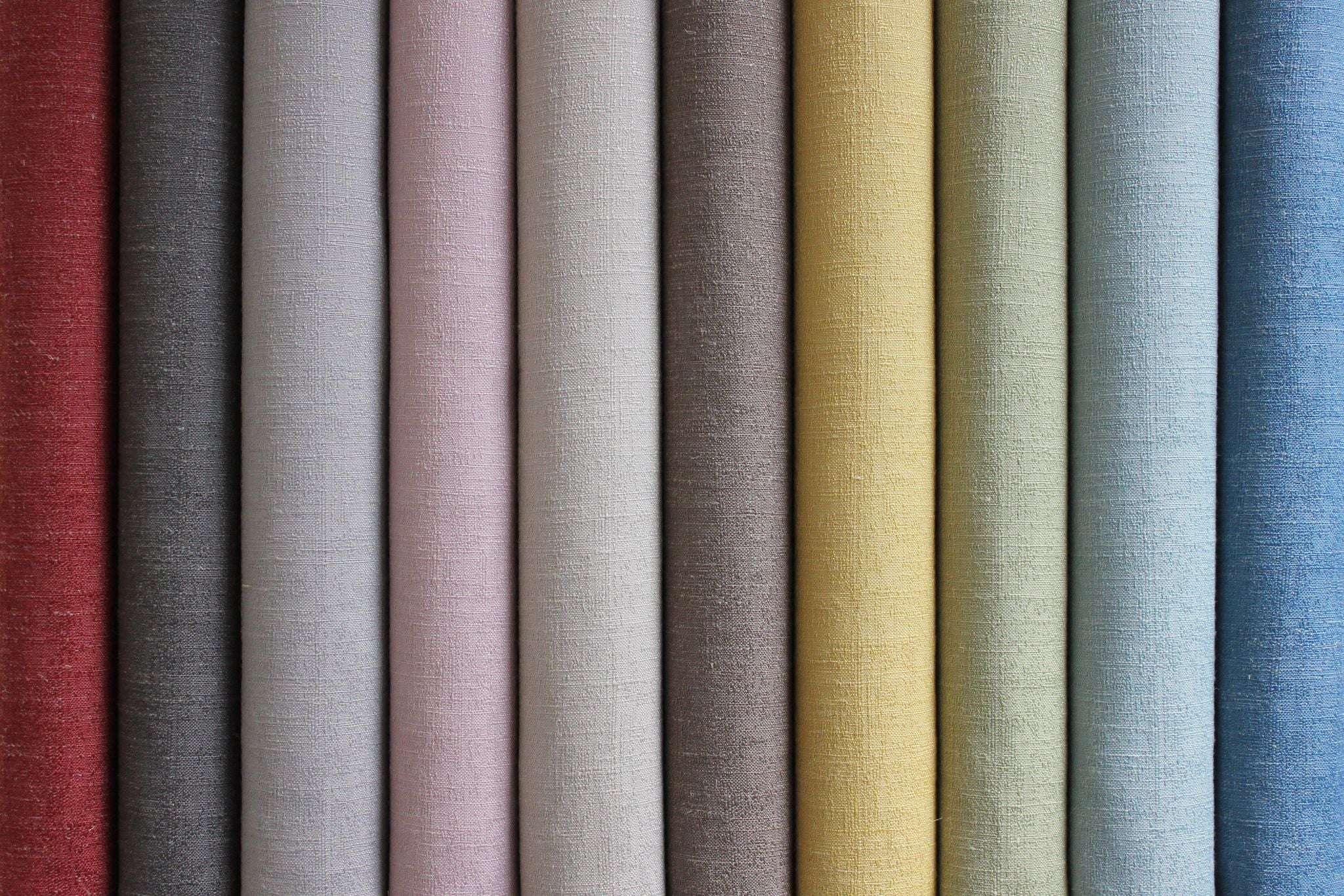 Harmony Linen Blend Ochre Textured Curtains
