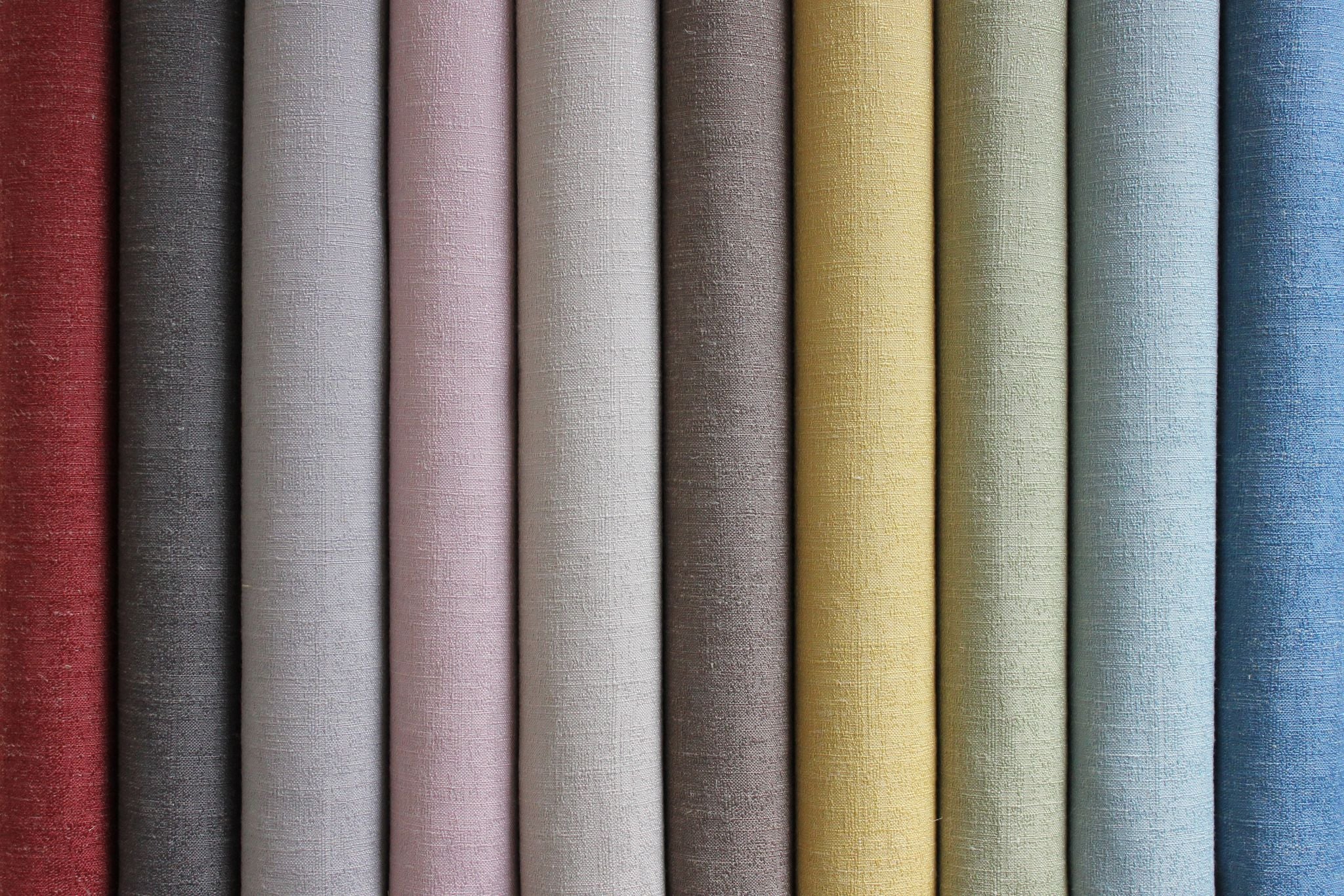 Harmony Linen Blend Soft Blush Textured Curtains