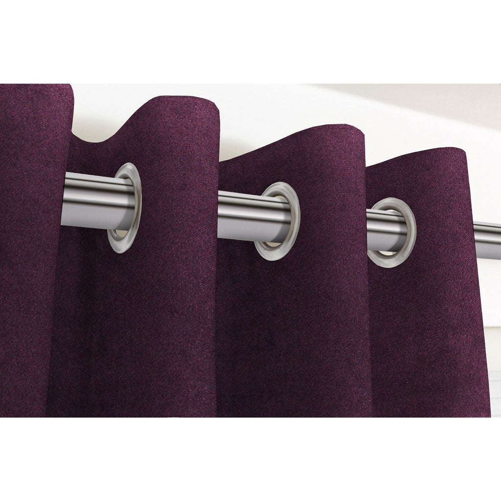McAlister Textiles Matt Aubergine Purple Velvet Curtains Tailored Curtains 116cm(w) x 182cm(d) (46" x 72") 