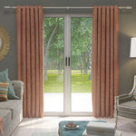 Load image into Gallery viewer, Highlands Textured Plain Terracotta Curtains
