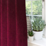 Load image into Gallery viewer, McAlister Textiles Matt Wine Red Velvet Curtains Tailored Curtains 
