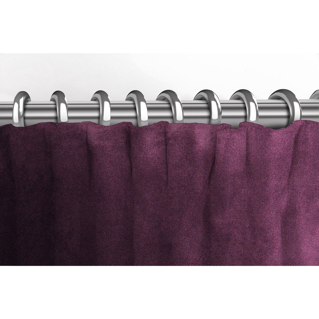 McAlister Textiles Matt Aubergine Purple Velvet Curtains Tailored Curtains 
