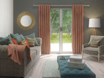 Load image into Gallery viewer, Highlands Textured Plain Terracotta Curtains
