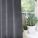 Load image into Gallery viewer, McAlister Textiles Matt Charcoal Grey Velvet Curtains Tailored Curtains 
