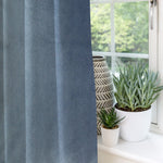 Load image into Gallery viewer, McAlister Textiles Matt Petrol Blue Velvet Curtains Tailored Curtains 
