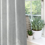 Load image into Gallery viewer, McAlister Textiles Matt Dove Grey Velvet Curtains Tailored Curtains 
