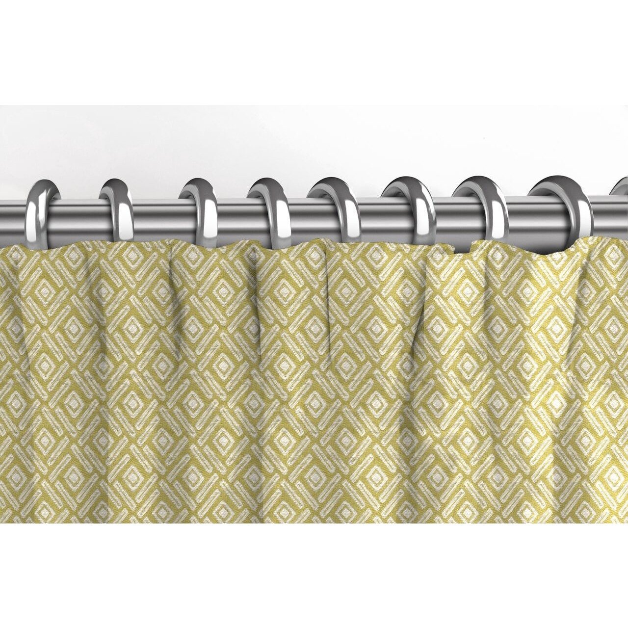 McAlister Textiles Elva Geometric Ochre Yellow Curtains Tailored Curtains 