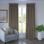 Load image into Gallery viewer, Linea Mocha Textured Curtains
