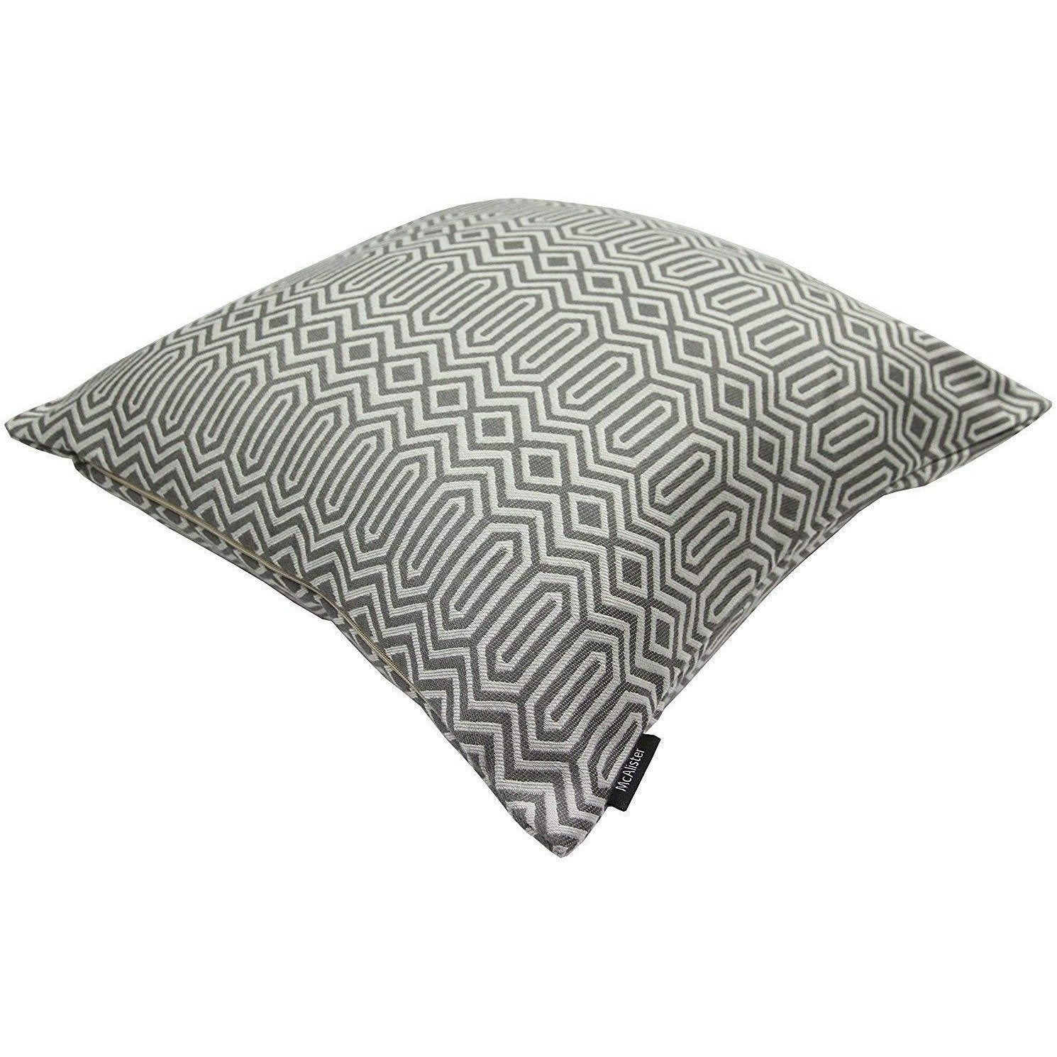 McAlister Textiles Colorado Geometric Charcoal Grey Cushion Cushions and Covers 