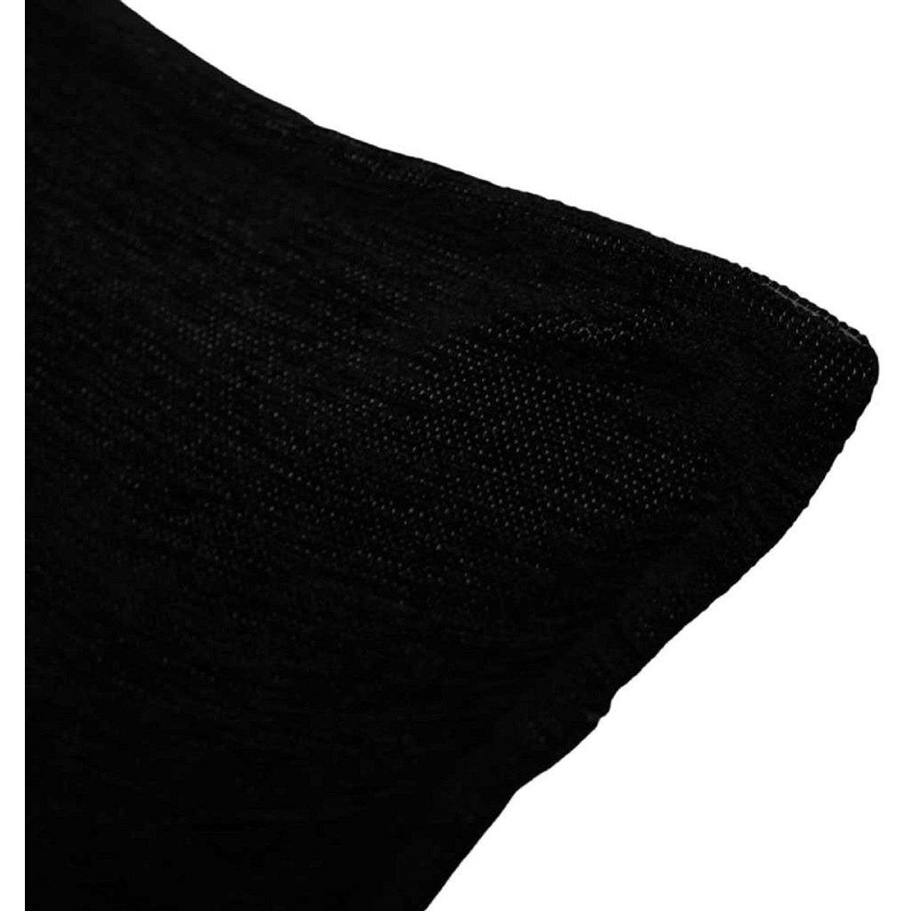 McAlister Textiles Plain Chenille Black Cushion Cushions and Covers 