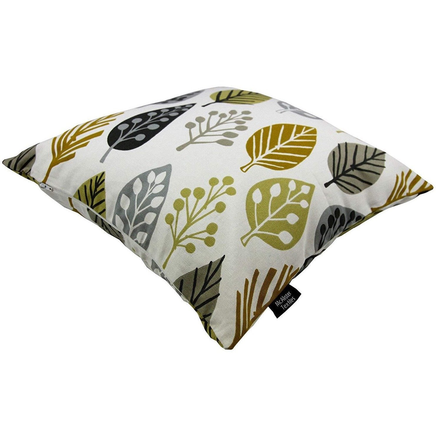 McAlister Textiles Scandinavian Yellow + Grey 43cm x 43cm Cushion Set of 3 Cushions and Covers 