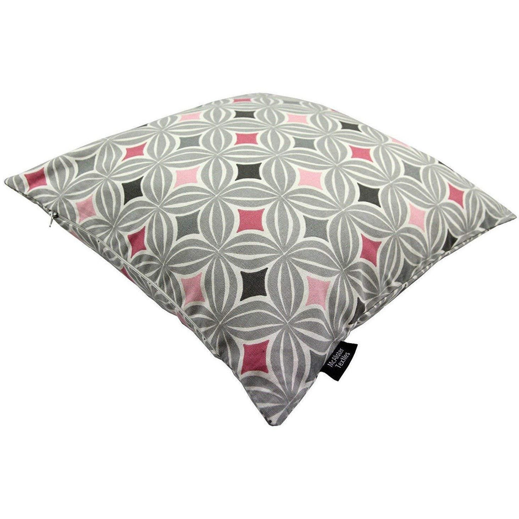 McAlister Textiles Geometric Blush Pink Cushion 43cm x 43cm Set of 3 Cushions and Covers 