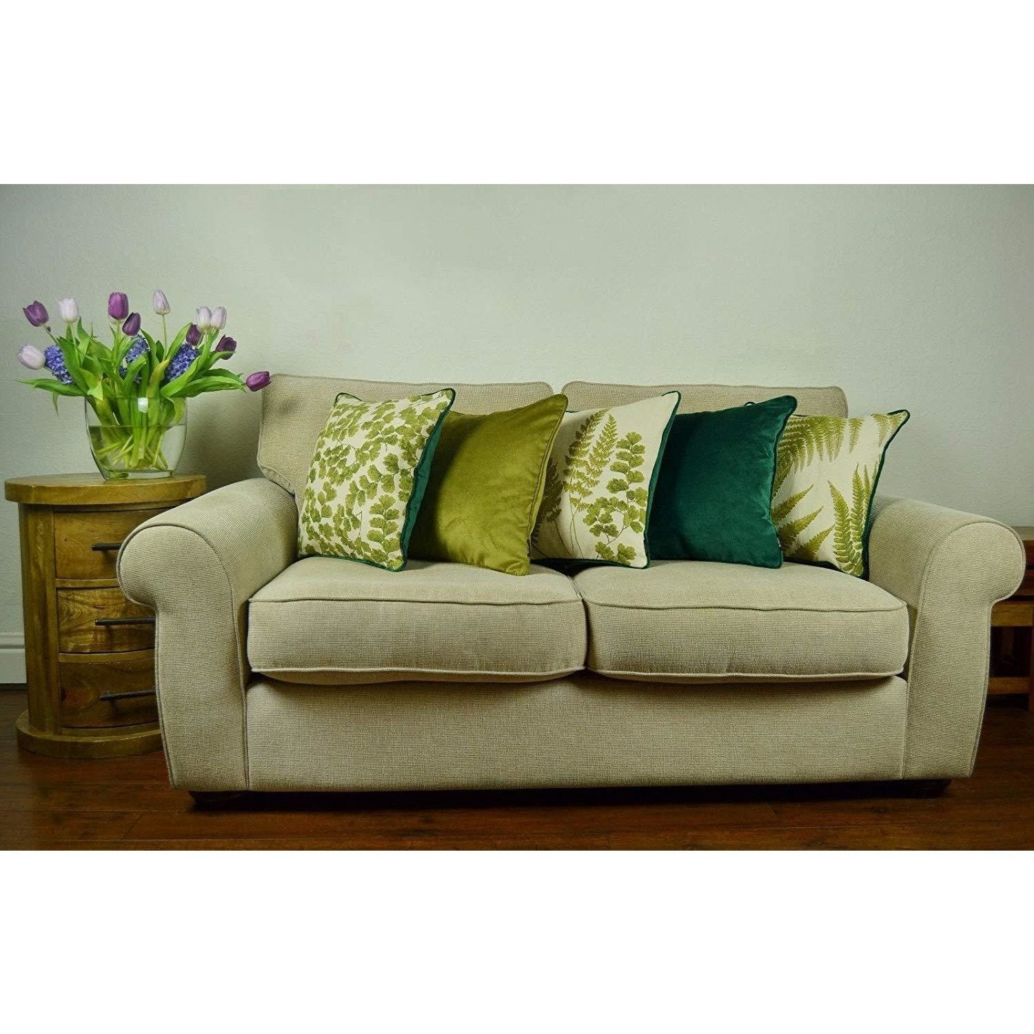 McAlister Textiles Tapestry Maidenhair Fern Green Cushion Cushions and Covers 