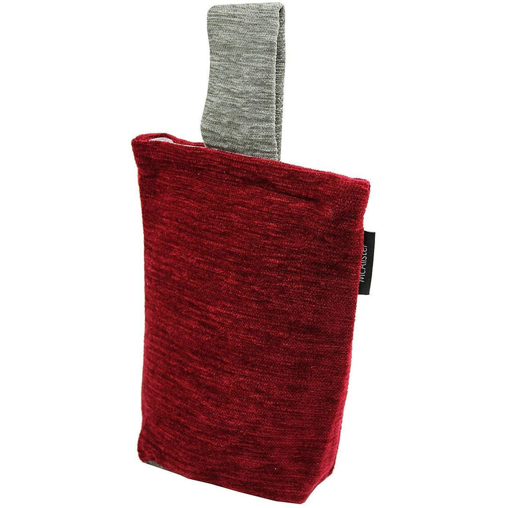 McAlister Textiles Alston Chenille Red + Grey Door Stop Doorstops 