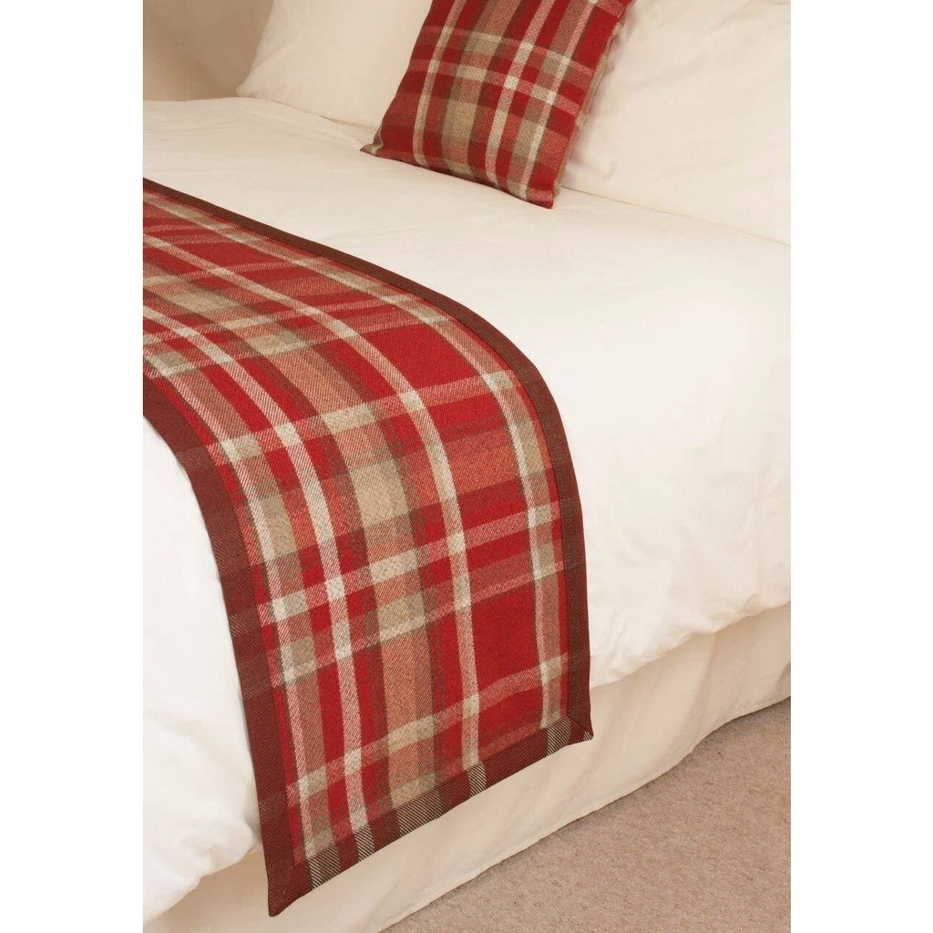 McAlister Textiles  Heritage Red + White Tartan Cushion – Mcalister Trade