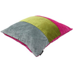 Load image into Gallery viewer, McAlister Textiles Patchwork Velvet Pink, Green + Grey 43cm x 43cm Cushion Set Cushions and Covers 
