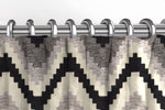 Load image into Gallery viewer, Navajo Black + Grey Striped Curtains
