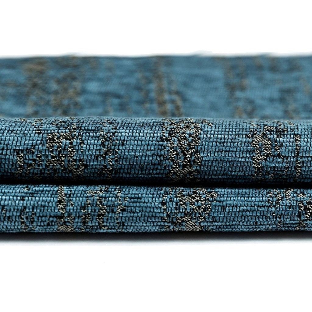 McAlister Textiles Textured Chenille Denim Blue Roman Blinds Roman Blinds 