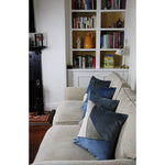 Load image into Gallery viewer, McAlister Textiles Patchwork Velvet Gold, Blue + Grey Cushion Set Cushions and Covers 
