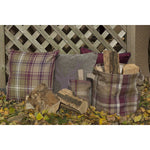 Load image into Gallery viewer, McAlister Textiles Heritage Purple + Green Tartan 43cm x 43cm Cushion Sets Cushions and Covers 
