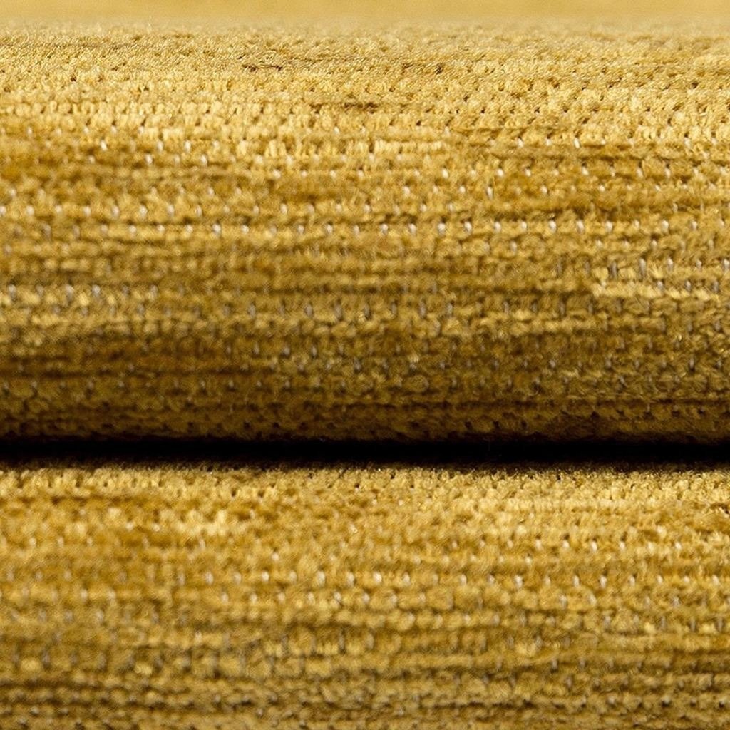 McAlister Textiles Plain Chenille Mustard Yellow Fabric Fabrics 