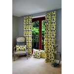 Load image into Gallery viewer, McAlister Textiles Vita Cotton Print Ochre Yellow Curtains Tailored Curtains 116cm(w) x 182cm(d) (46&quot; x 72&quot;) 
