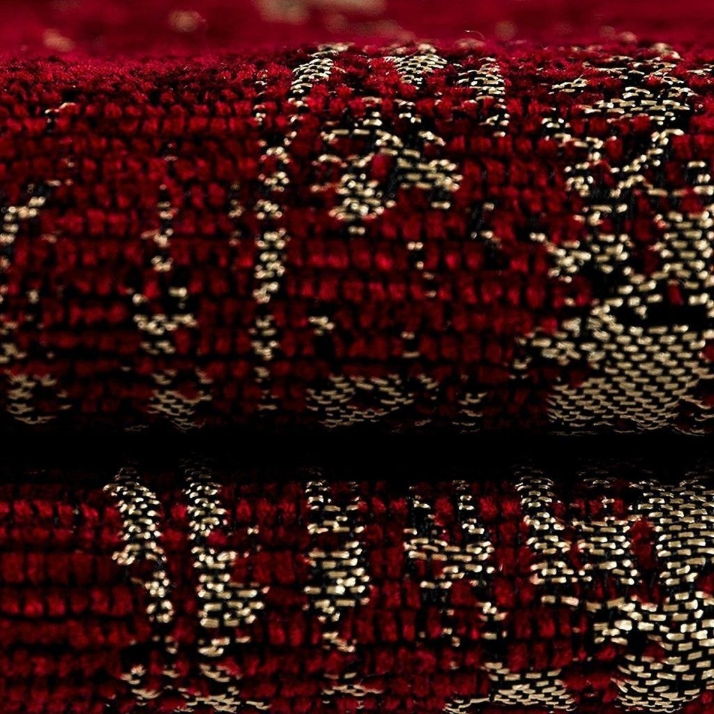 McAlister Textiles Textured Chenille Wine Red Fabric Fabrics 