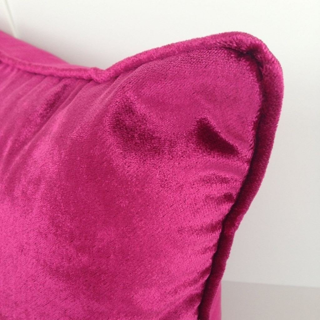 McAlister Textiles Fuchsia Pink Crushed Velvet Cushions Cushions and Covers 