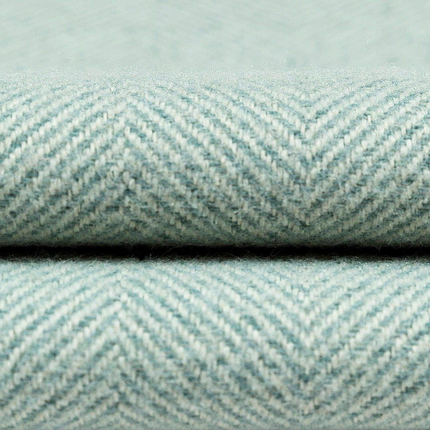 McAlister Textiles Deluxe Herringbone Duck Egg Blue 66cm x 66cm Floor Cushion Floor Cushions 
