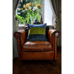 Load image into Gallery viewer, McAlister Textiles Straight Patchwork Velvet Blue, Green + Grey Cushion Cushions and Covers 
