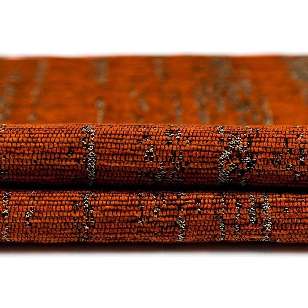 McAlister Textiles Textured Chenille Burnt Orange Fabric Fabrics 