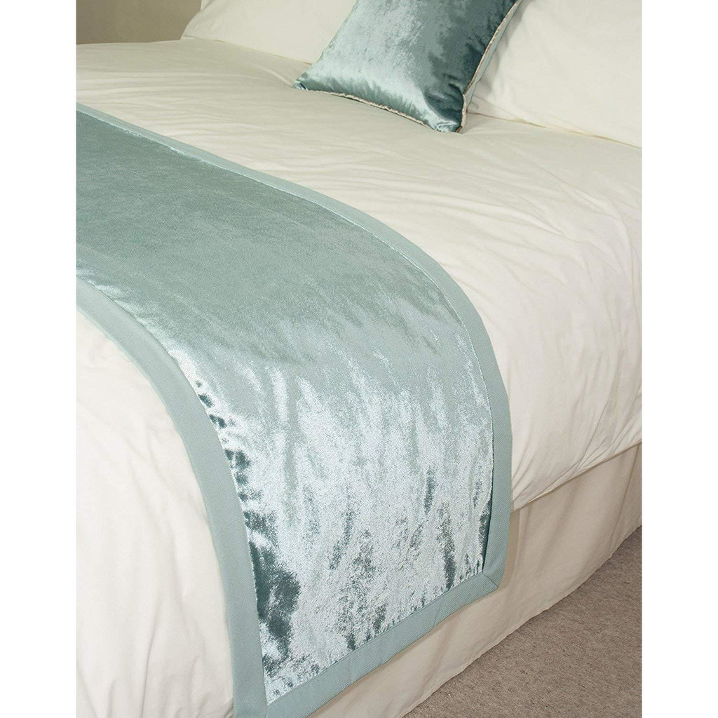 McAlister Textiles Duck Egg Blue Crushed Velvet Cushions Cushions and Covers 
