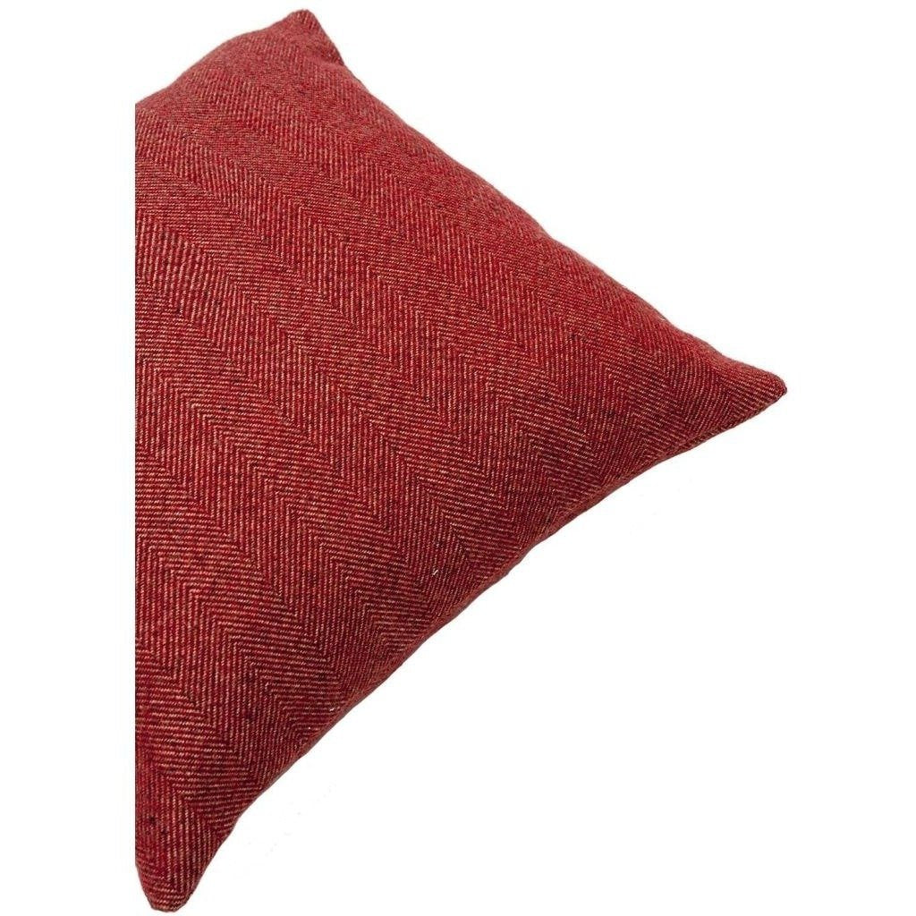 McAlister Textiles Herringbone Red Cushion Cushions and Covers 