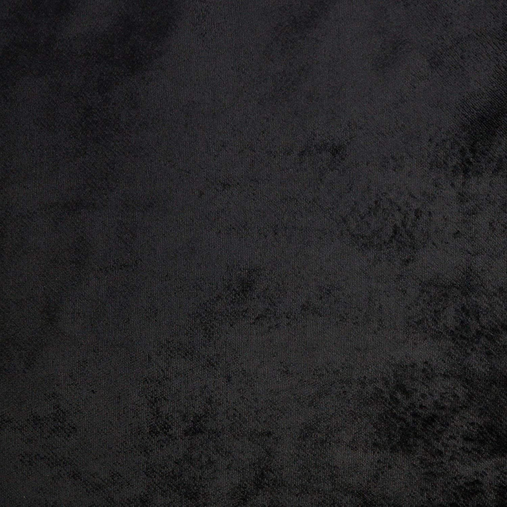 McAlister Textiles Black Crushed Velvet Curtains Tailored Curtains 116cm(w) x 182cm(d) (46" x 72") 